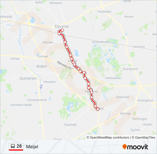 28 Bus Line Map