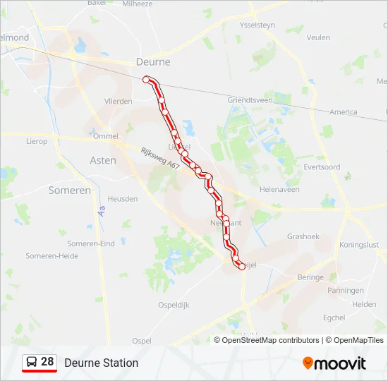 28 Bus Line Map