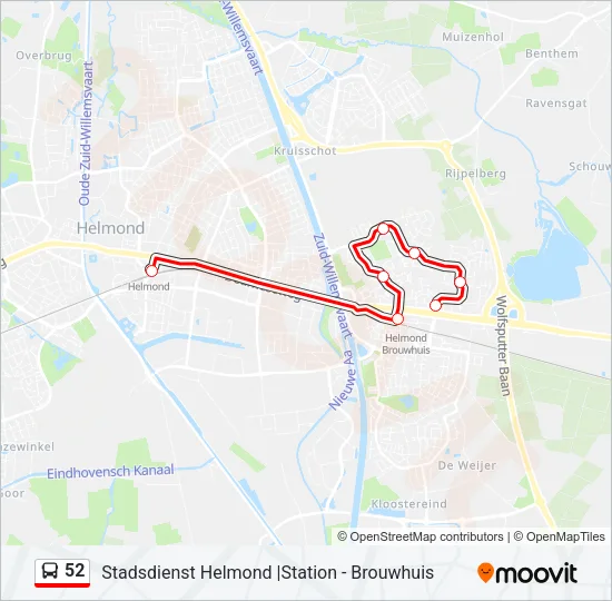 52 Bus Line Map