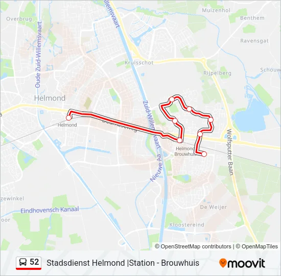 52 Bus Line Map