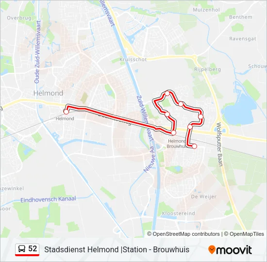52 Bus Line Map