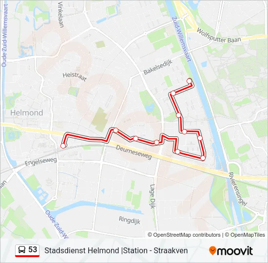 53 Bus Line Map