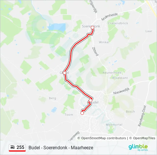 Bus 255 Route Map 255 Route: Schedules, Stops & Maps - Soerendonk Dorpsstraat (Updated)