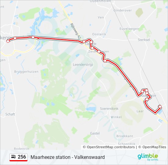 256 bus Line Map