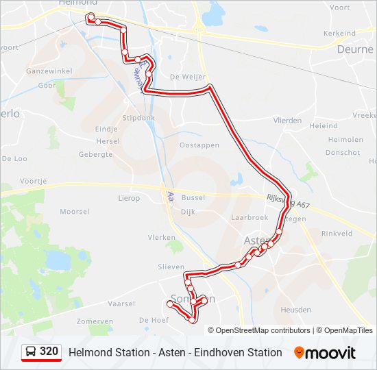 Route: dienstregelingen, haltes en kaarten - Helmond Station (Bijgewerkt)