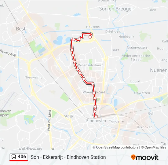 406 Bus Line Map