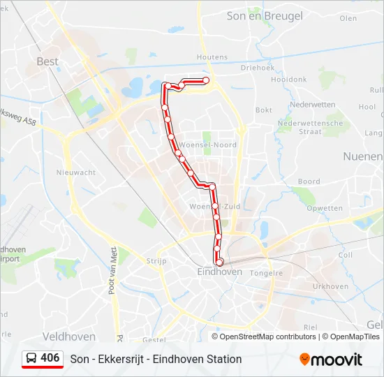 406 Bus Line Map