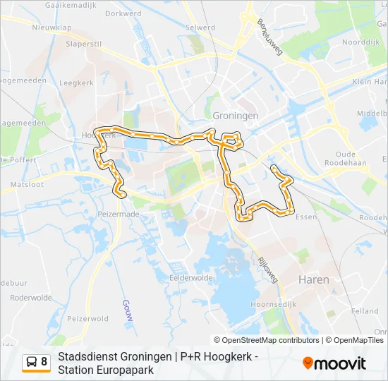 8 Bus Line Map