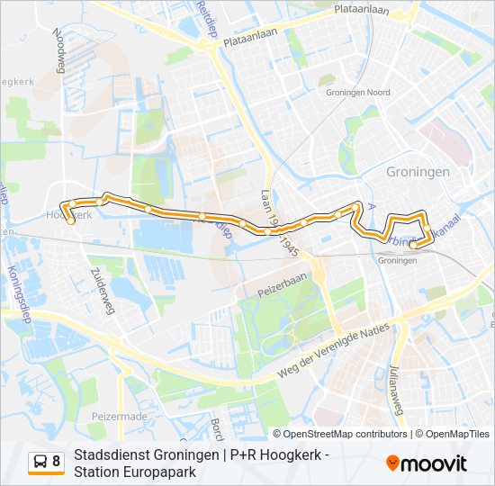 8 Bus Line Map