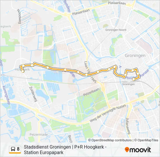 8 Bus Line Map