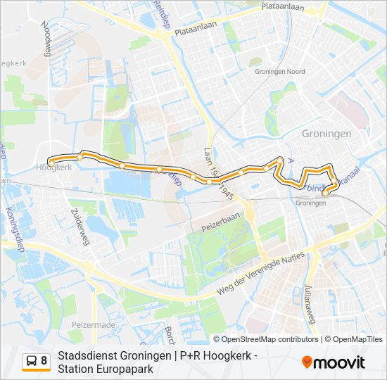 8 Bus Line Map