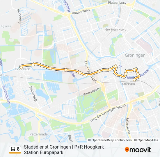 8 Bus Line Map