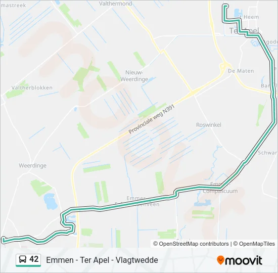 42 Bus Line Map