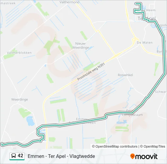 42 Bus Line Map