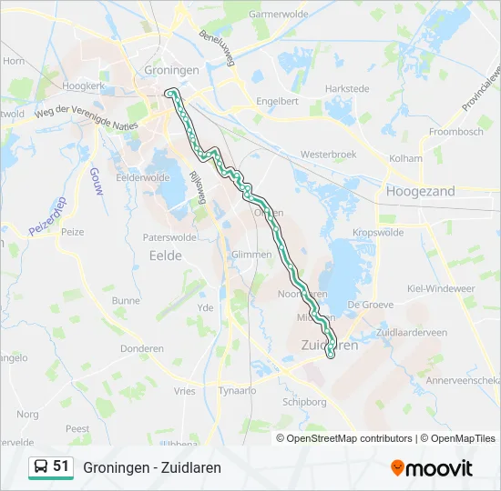 51 Bus Line Map