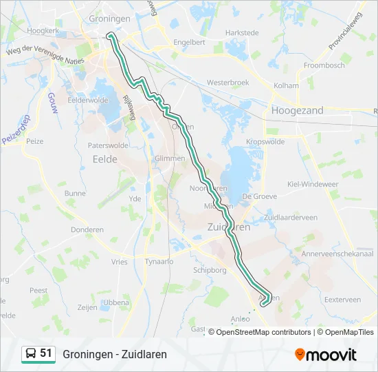 51 Bus Line Map