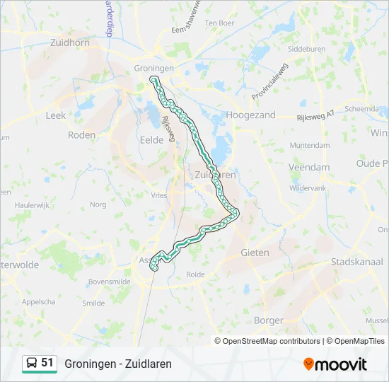 51 Bus Line Map