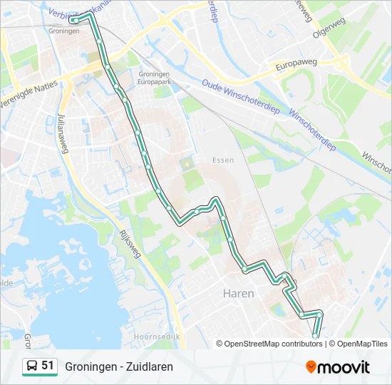 51 Bus Line Map