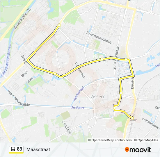 83 Bus Line Map