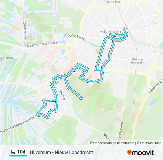 104 Bus Line Map