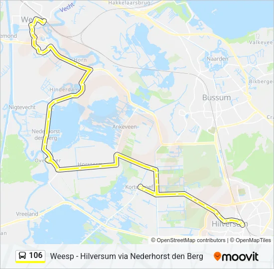 106 Bus Line Map