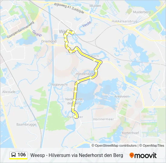 106 Bus Line Map