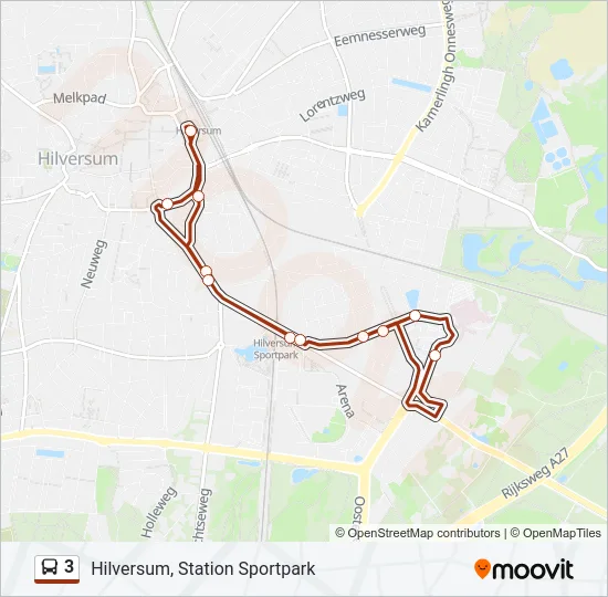 3 Bus Line Map
