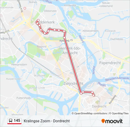 145 Bus Line Map