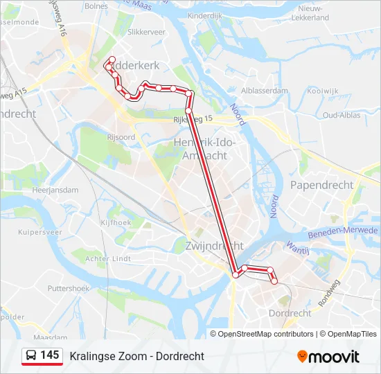 145 Bus Line Map