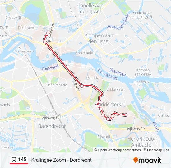 145 Bus Line Map
