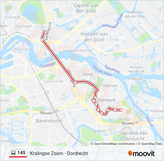 145 Bus Line Map