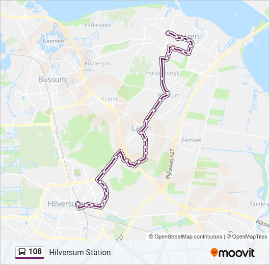 108 bus Line Map