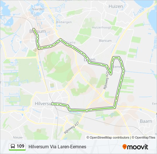 109 Route: Schedules, Stops & Maps - Hilversum Via Laren-Eemnes (Updated)