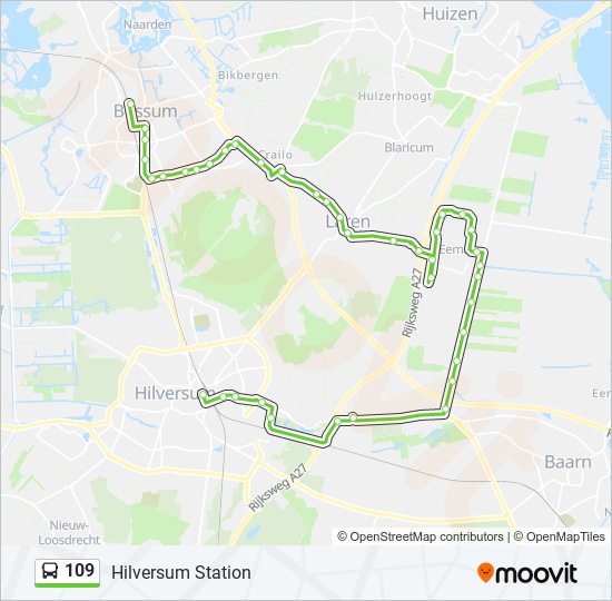 109 bus Line Map