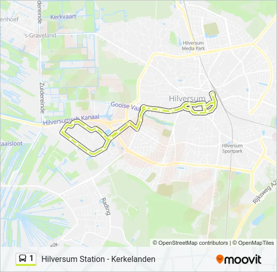 1 Bus Line Map