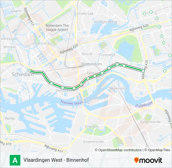 Metro A lijnkaart