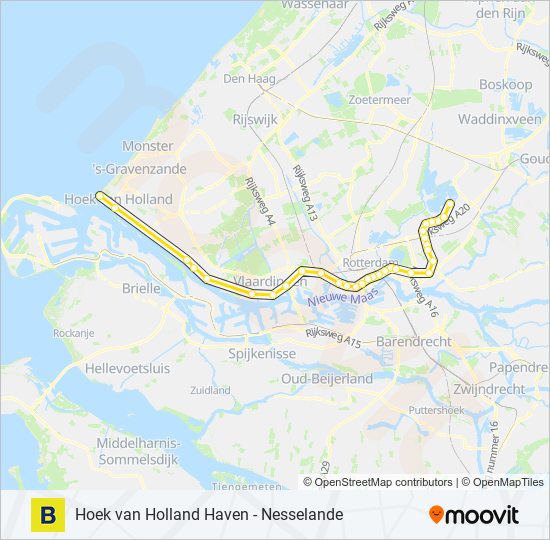 B Route: Schedules, Stops & Maps - Nesselande (Updated)