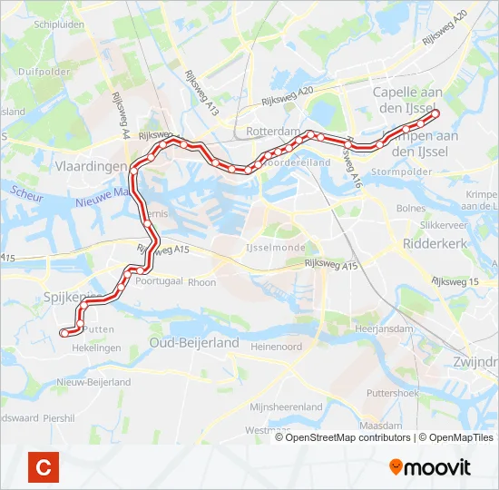 Metro C lijnkaart