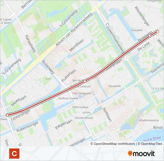 Metro C lijnkaart