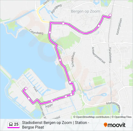 25 Bus Line Map