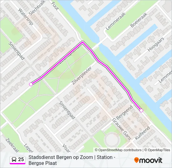 25 Bus Line Map
