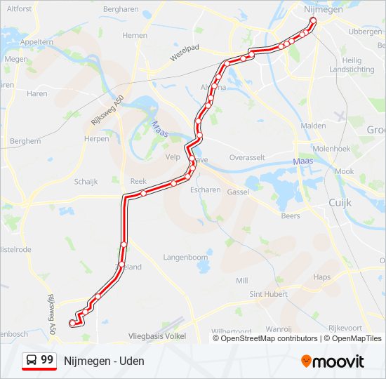 99 bus Line Map