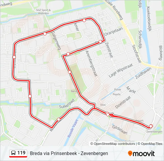 119 Bus Line Map