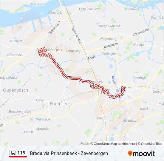 119 Bus Line Map
