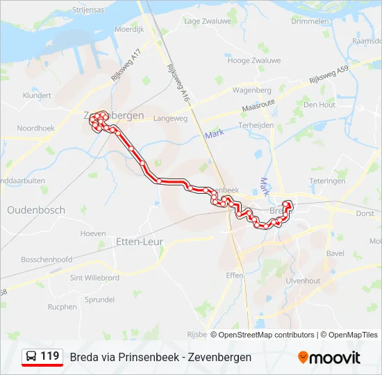 119 Bus Line Map