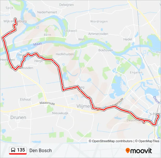 135 Bus Line Map