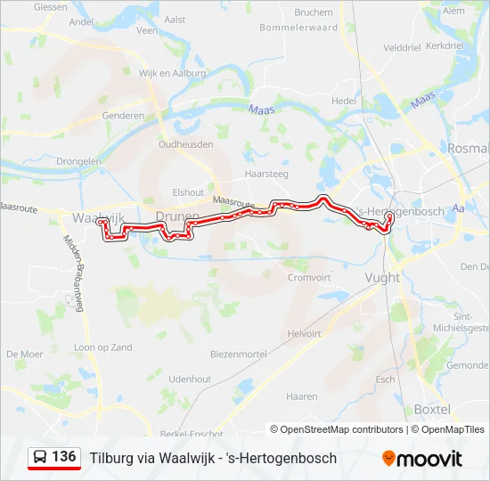 136 Bus Line Map