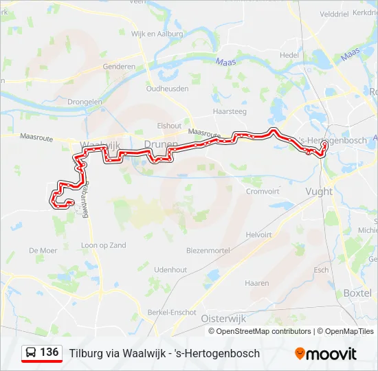 136 Bus Line Map