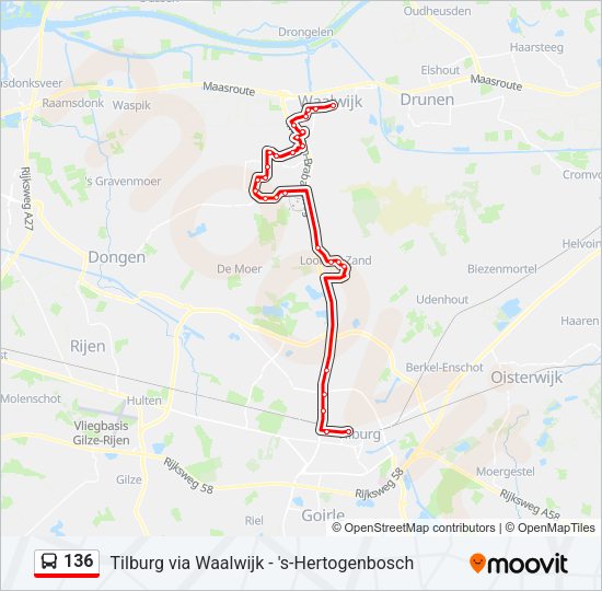 136 Bus Line Map
