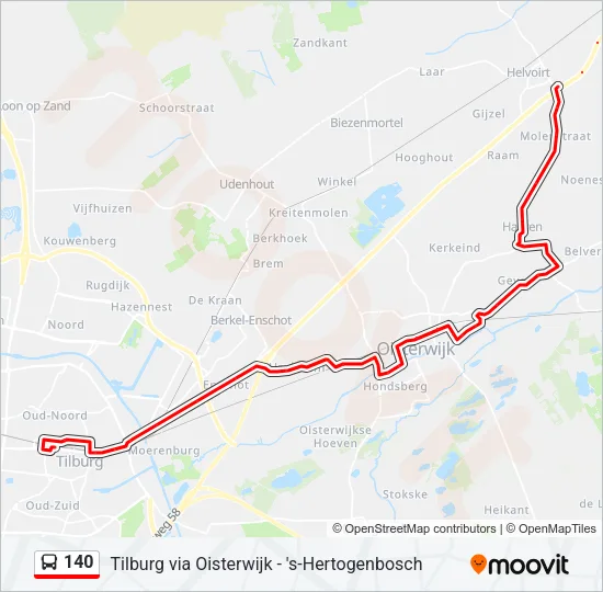 140 Bus Line Map